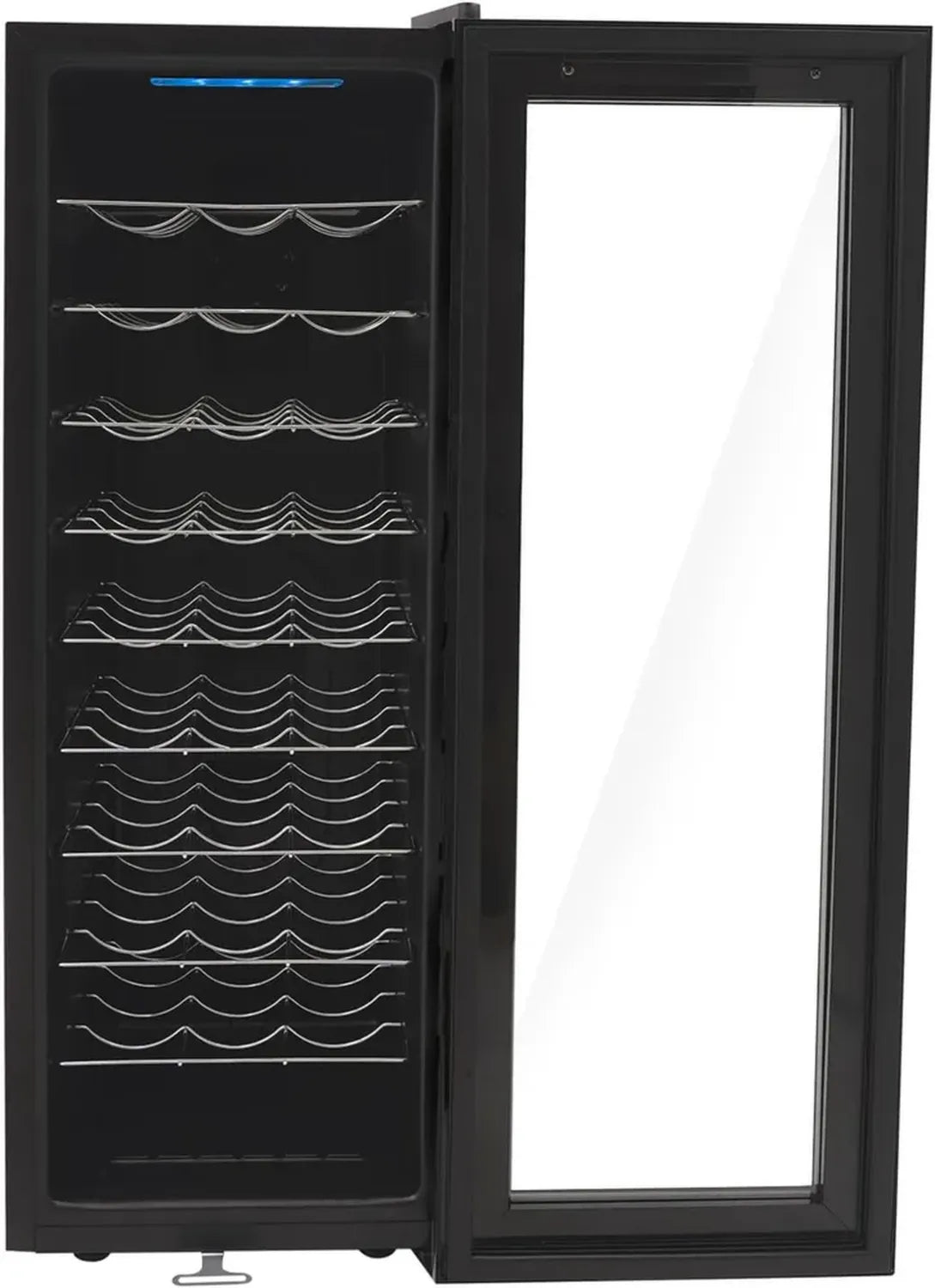 Dual-Zonen-Weinkühler 76L für 30 Flaschen, LED-Anzeige, gehärtete Glastür, modernes Design
