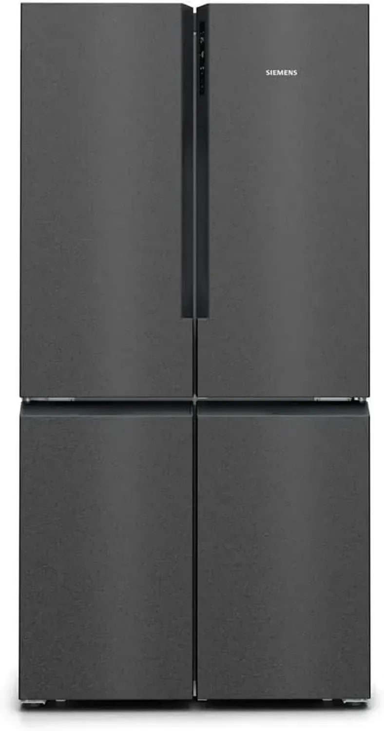 Siemens KF96NAXEA iQ500 Multi-Door-Kühlschrank, 183x91 cm, 405L Kühl- & 200L Gefrierbereich, hyperFresh & noFrost, superCooling, gebürsteter Schwarzedelstahl