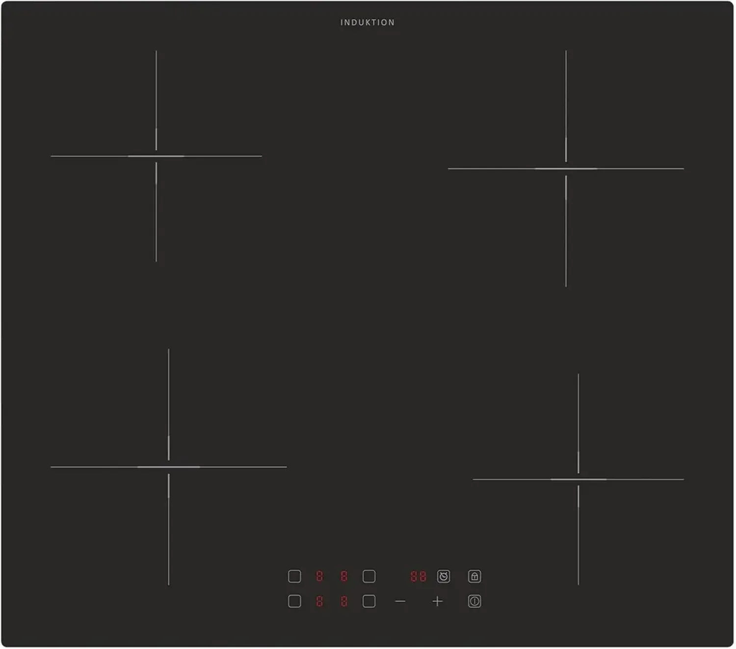Oranier Induktionskochfeld 60 cm autark mit 4 Zonen und Touch-Steuerung