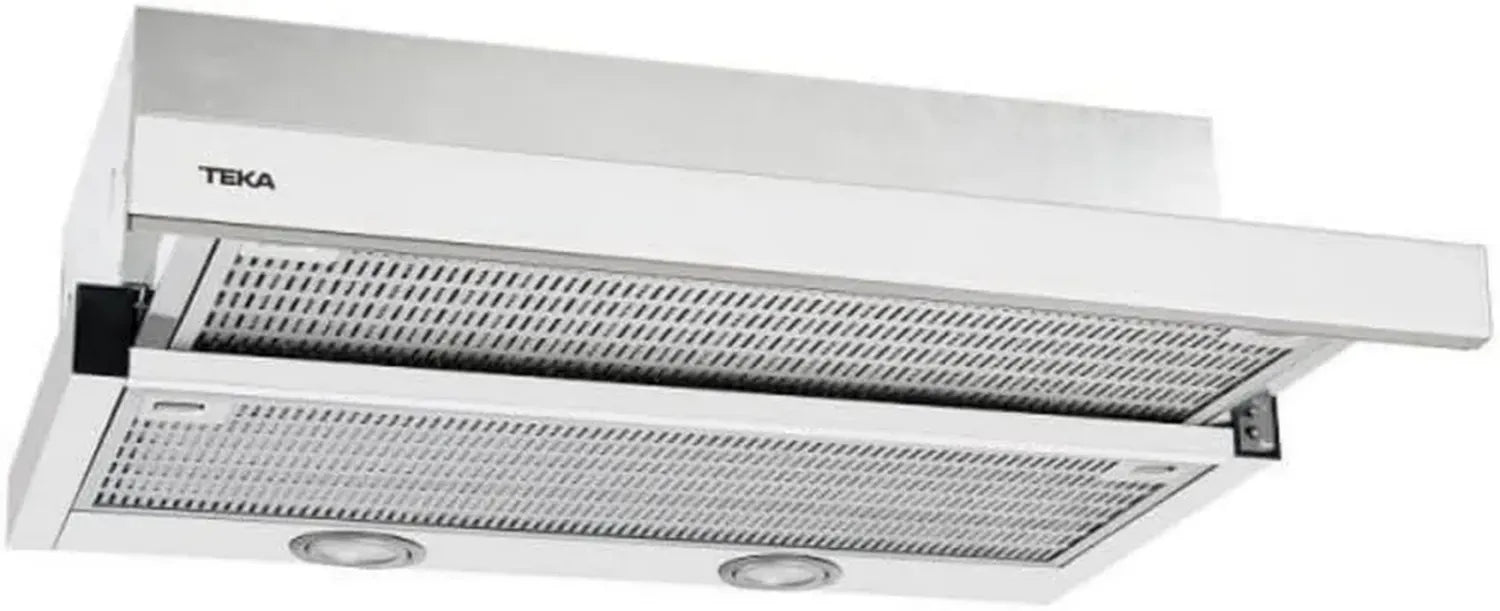 Teka CNL 6400.2 Teleskop-Dunstabzugshaube, 60 cm, Fingerabdruckschutz, 2 Geschwindigkeiten + Intensivmodus, Timer, LED-Licht, Weiß