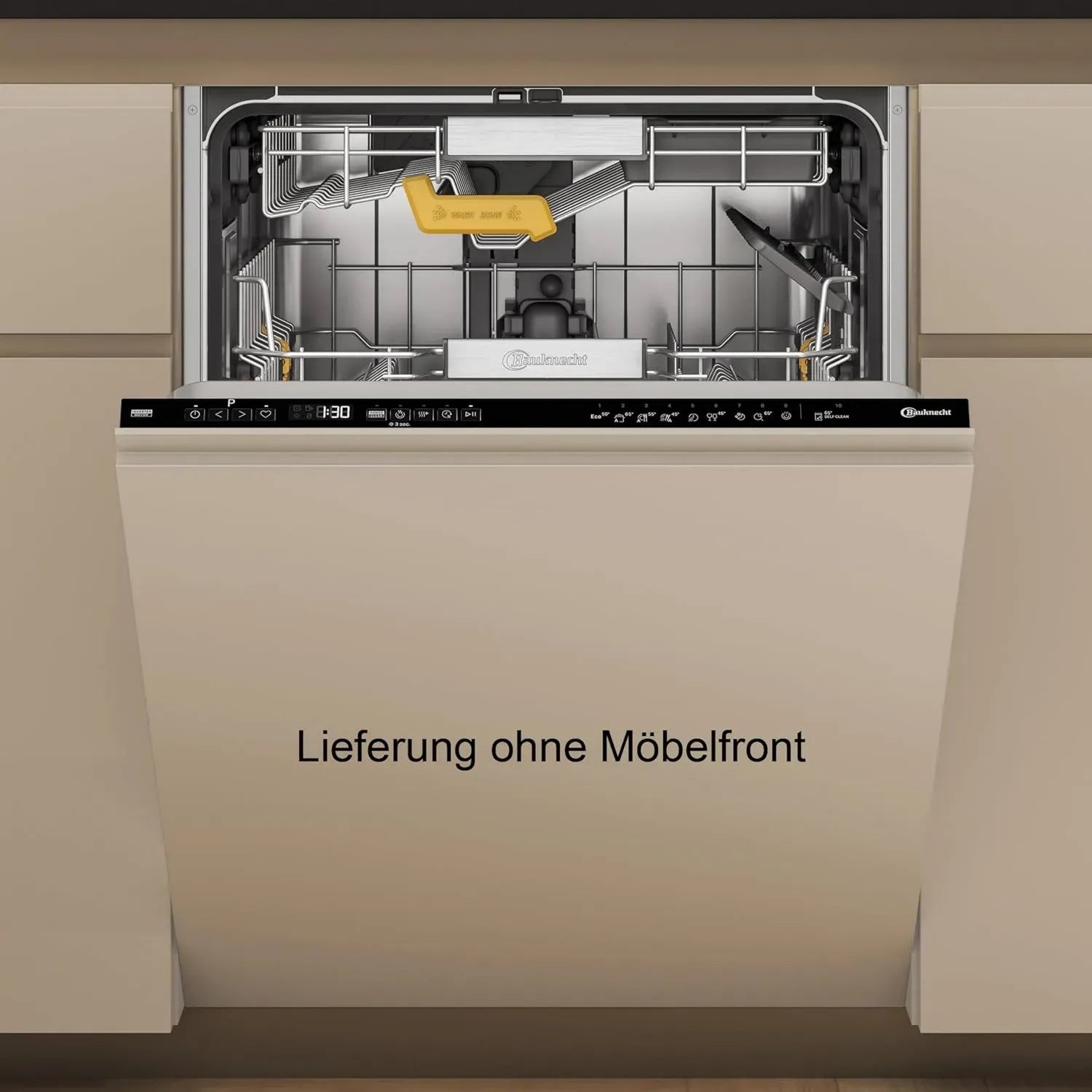 Bauknecht Geschirrspüler 60 cm, 15 Gedecke, PowerClean Pro, Automatische Türöffnung, MaxiSpace